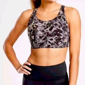 Athleta Advance Bra Sports Bra in Black Camo Size 38DD
